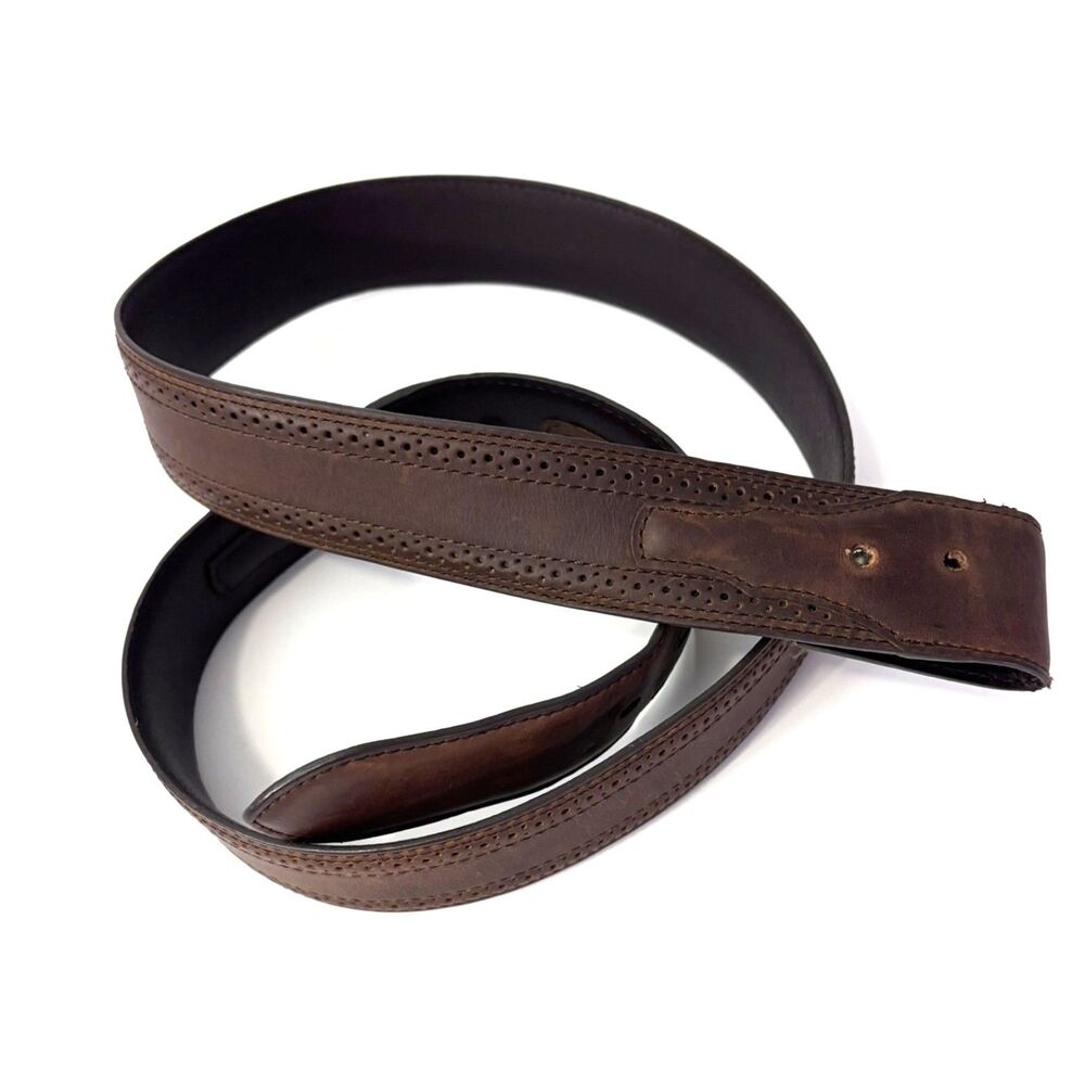 Ariat Brown Full Grain Leather Belt 42/105 Western Casual Brogue Perforated READ